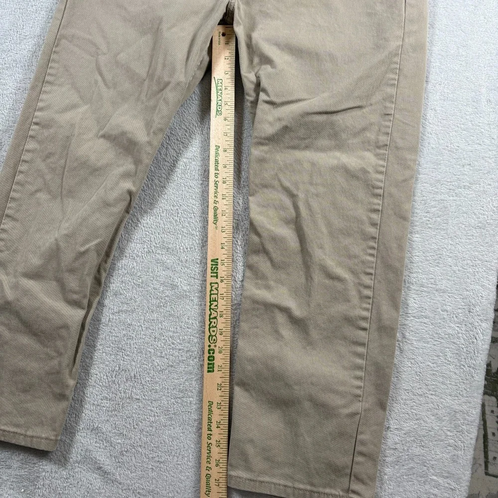 Levi's 502 Taper Fit Jeans Mens 40x30 Khaki Denim Cotton Stretch Everyday Wear‎